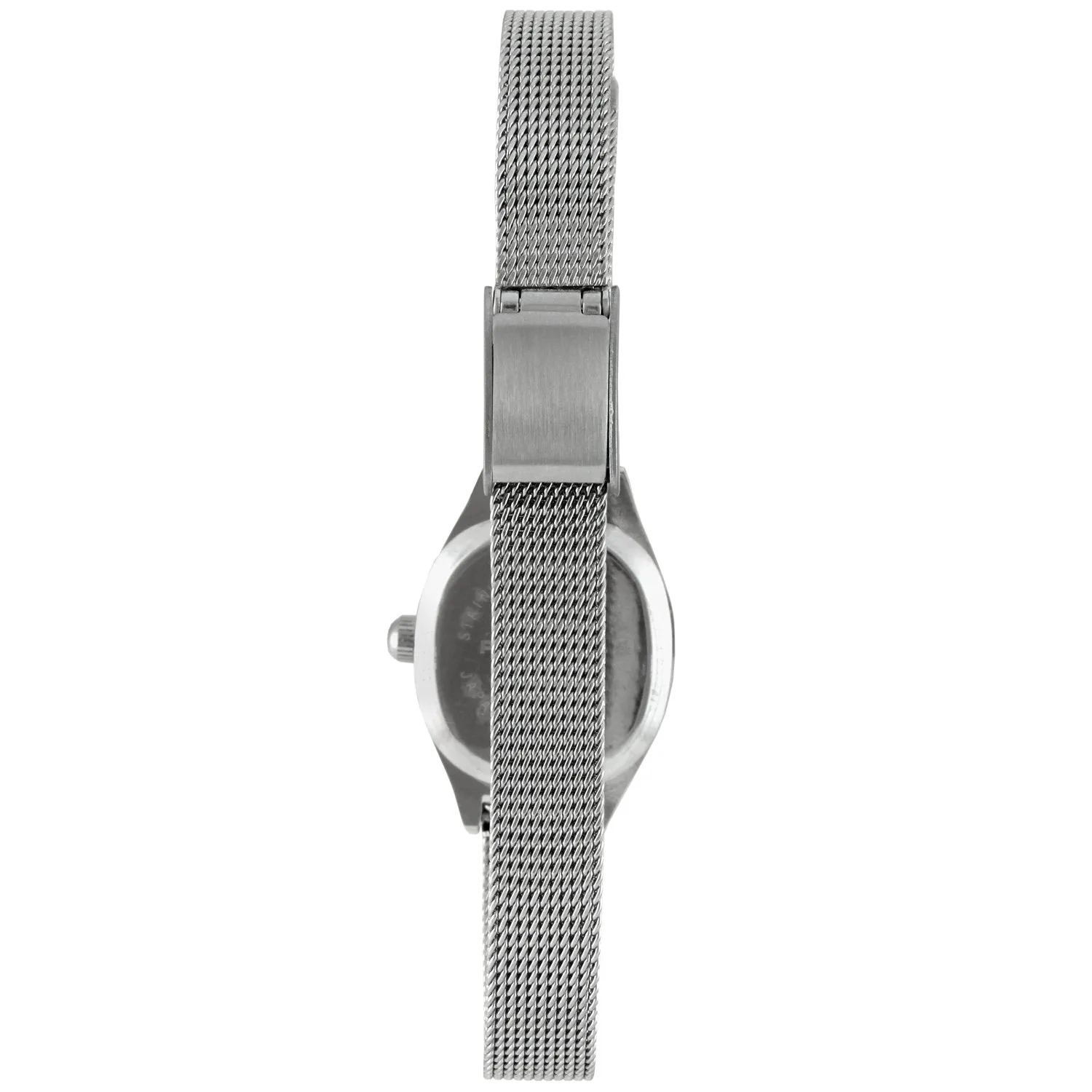 Women's Blue Dial  Sun Moon Watch 30x20mm Calendar Mesh Bracelet