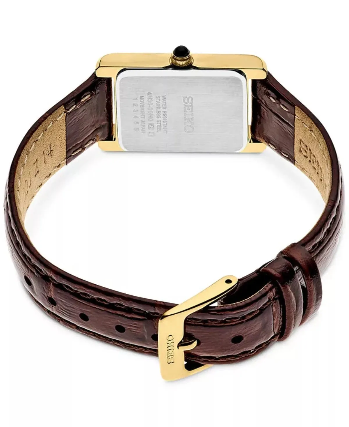 Women's Seiko Watch Brown Leather Band SWR066
