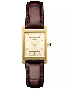 Women's Seiko Watch Brown Leather Band SWR066