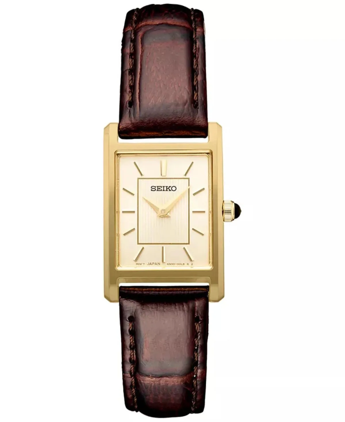 Women's Seiko Watch Brown Leather Band SWR066
